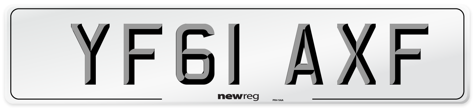 YF61 AXF Number Plate from New Reg